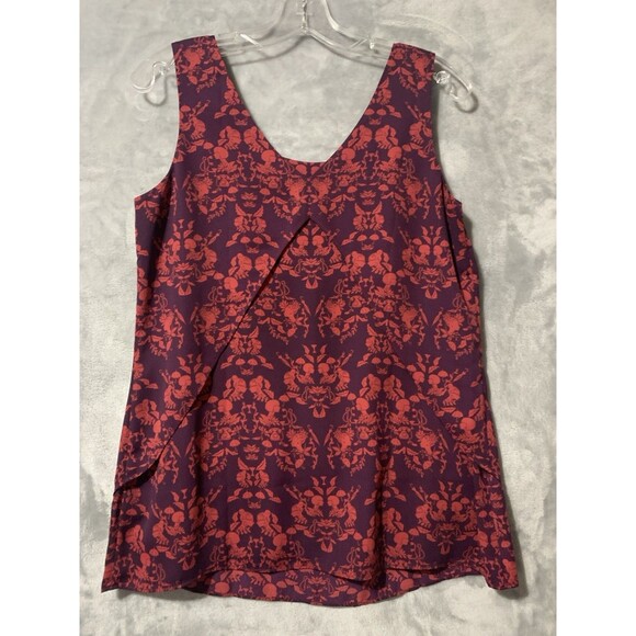 Cabi Shirt Womens Small Purple Red Cameo Sleeveless Tank Top Layered Y2K Whimsy - Picture 2 of 16